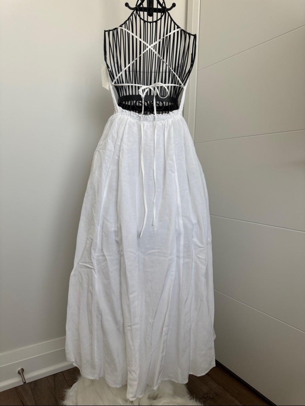 Aritzia Wilfred Georgette Dress - white linen size S - Picture 4 of 8